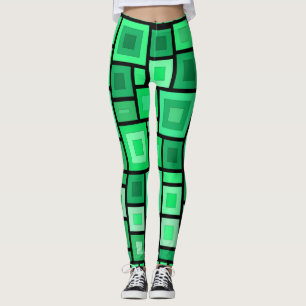 Leggings com arte de formas geométricas