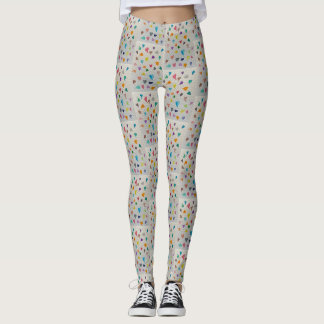 Leggings com Azulejo de Corações Pequenos