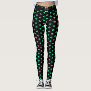 Leggings com baga de azevinho de Natal