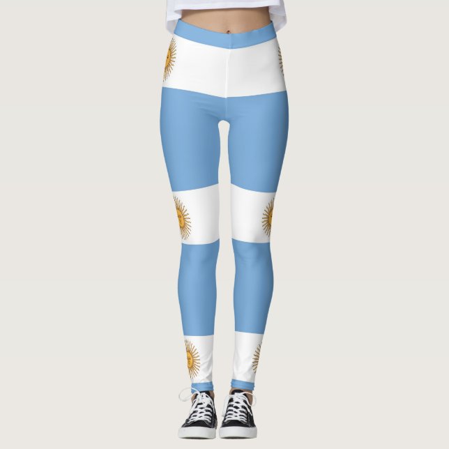 Leggings com bandeira da Argentina (Frente)