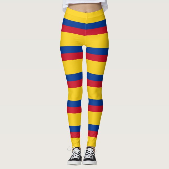 Leggings com bandeira da Colômbia (Frente)