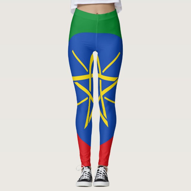 Leggings com bandeira da Etiópia (Frente)