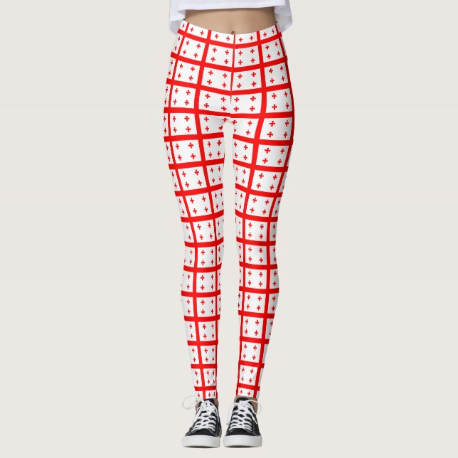 Leggings com bandeira da Geórgia (Frente)