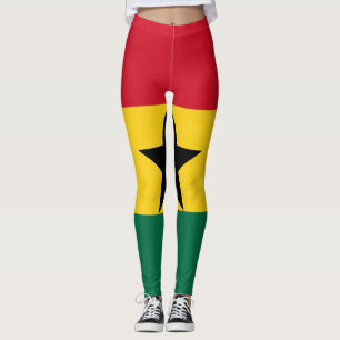 Leggings com bandeira de Gana
