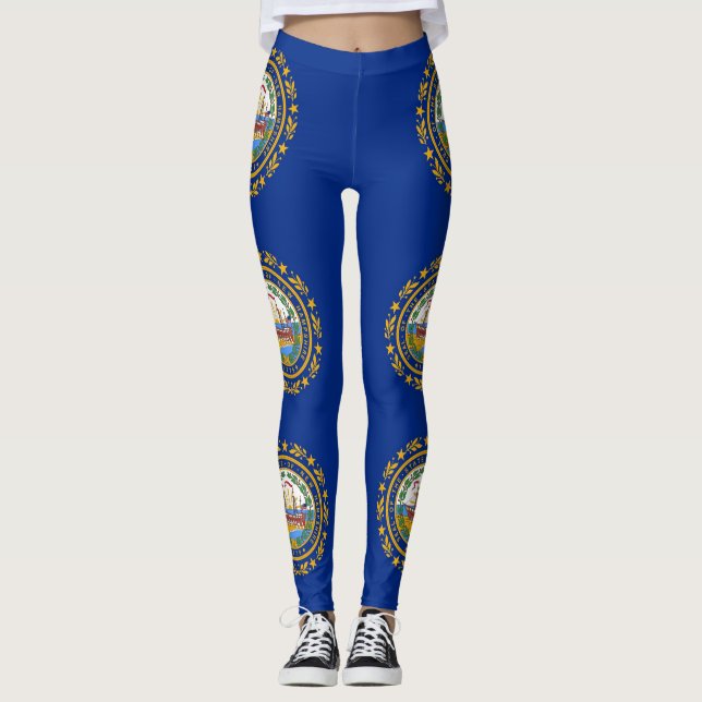 Leggings com bandeira de New Hampshire State, EUA (Frente)