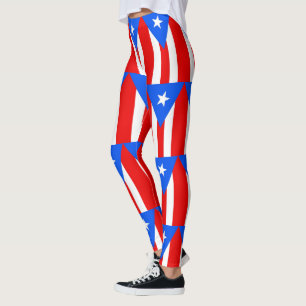 Leggings com bandeira de Porto Rico, EUA