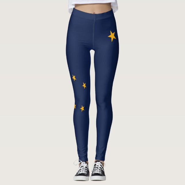 Leggings com bandeira do Alasca, EUA (Frente)