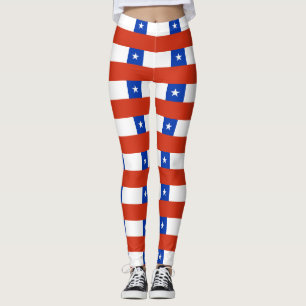 Leggings com bandeira do Chile