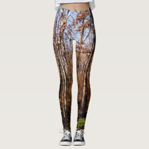 Leggings com Camuflagem de Padrão de Árvore