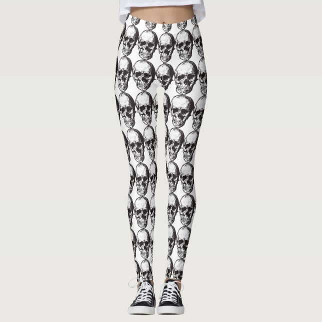 Leggings com caveiras (Frente)