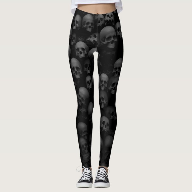 Leggings com caveiras (Frente)