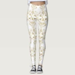 leggings com caveiras bonito na moda
