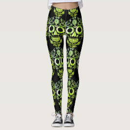 leggings com caveiras bonito na moda
