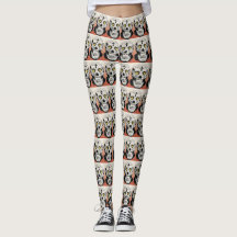 Leggings com caveiras de açúcar