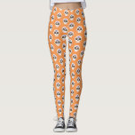 Leggings com caveiras de Açúcar do Dia das Bruxas<br><div class="desc">O crânio de açúcar bonito do Halloween com flores e corações decora estas leggings. Excelente para a sua fantasia de Halloween. Projetado para você pelo Blackberry Boulevard.</div>