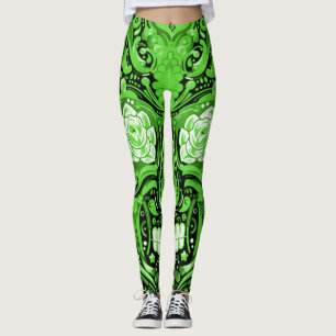Leggings com caveiras de açúcar irlandeses