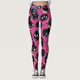 leggings com caveiras emo