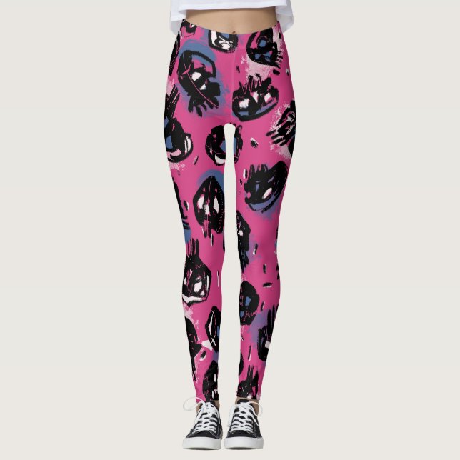 leggings com caveiras emo (Frente)