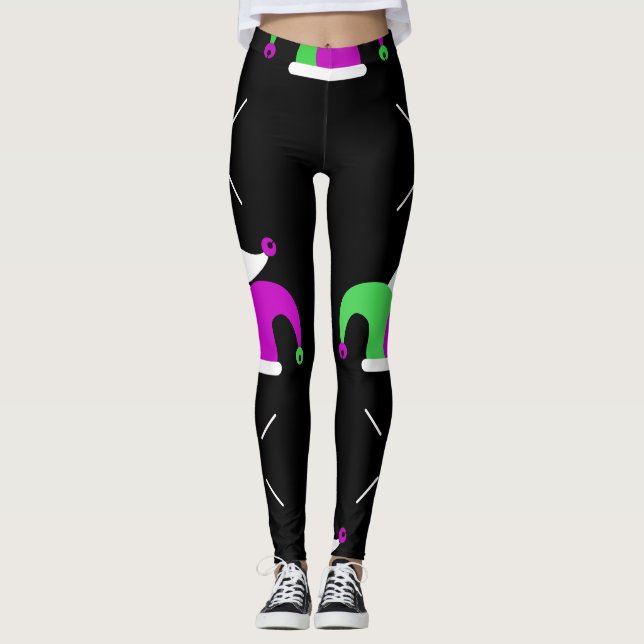 Leggings com Chapéu de Bobo do Carnaval (Frente)