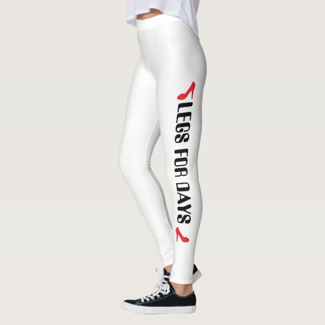 Leggings com Citação Personalizada de Salto Alto (Esquerda)