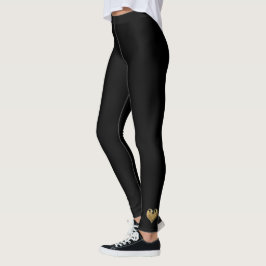 Leggings com Coração de Ouro no Tornozelo