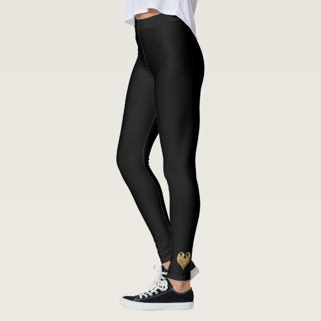 Leggings com Coração de Ouro no Tornozelo (Esquerda)