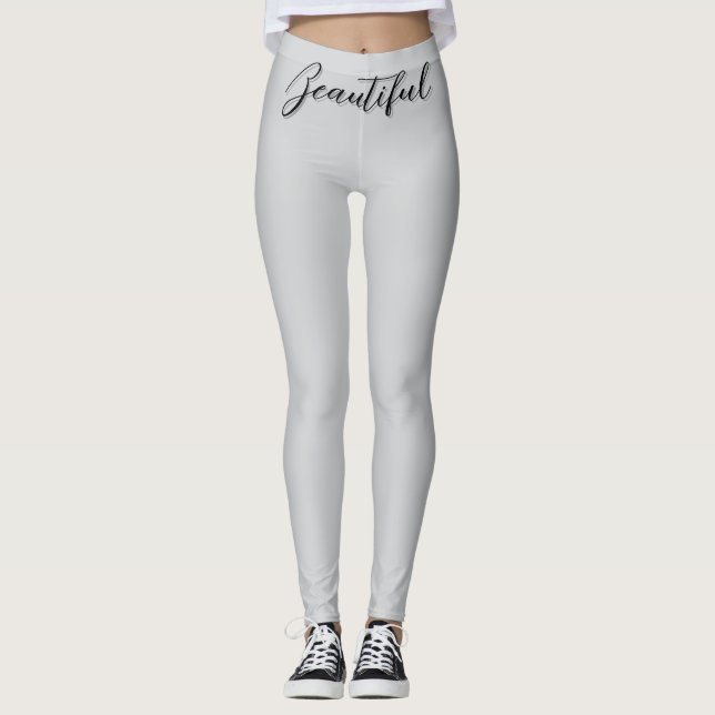 Leggings com design de arte "Bonito" (Frente)
