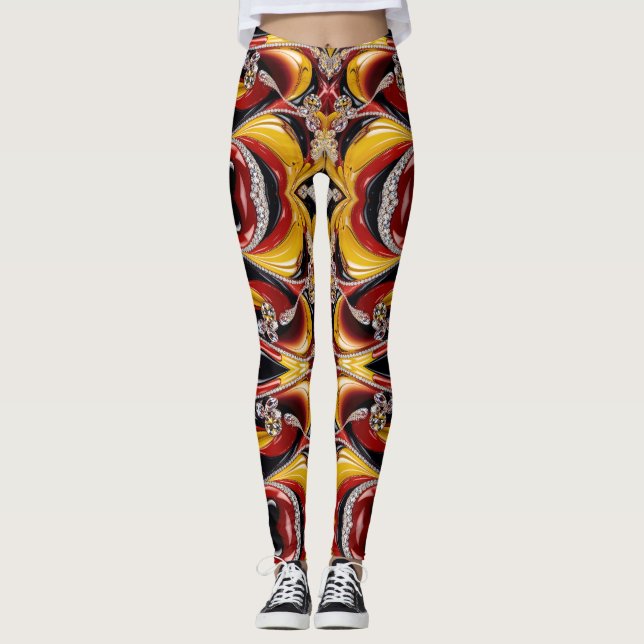 Leggings com design de cores belgas (Frente)