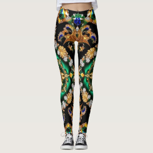 Leggings com design de cores brasileiras