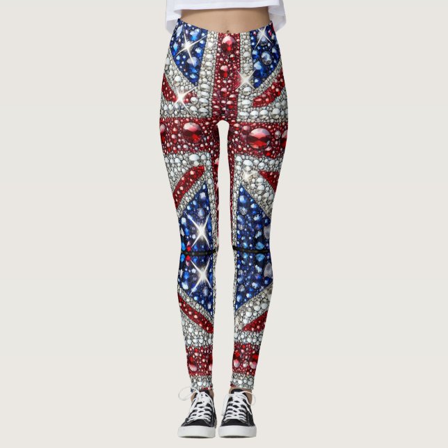 Leggings com design de cores britânicas (Frente)