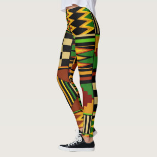 Leggings com Design Tribal Africano Kente