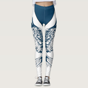 Leggings com Esboço da Asa de Águia Careca para 4 