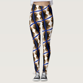 Leggings com Estampa Abstrata de Chamas de Fogo In