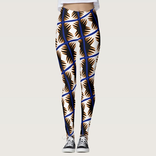 Leggings com Estampa Abstrata de Chamas de Fogo In (Frente)