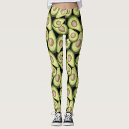 Leggings com Estampa de "Abacate"
