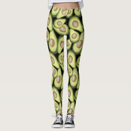 Leggings com Estampa de "Abacate"
