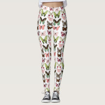 Leggings com Estampa de Borboletas Country
