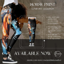 Leggings com Estampa de Cavalo Ousada