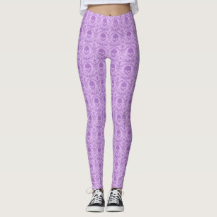 Leggings com Estampa de Caveira Gótica Barroca Pas