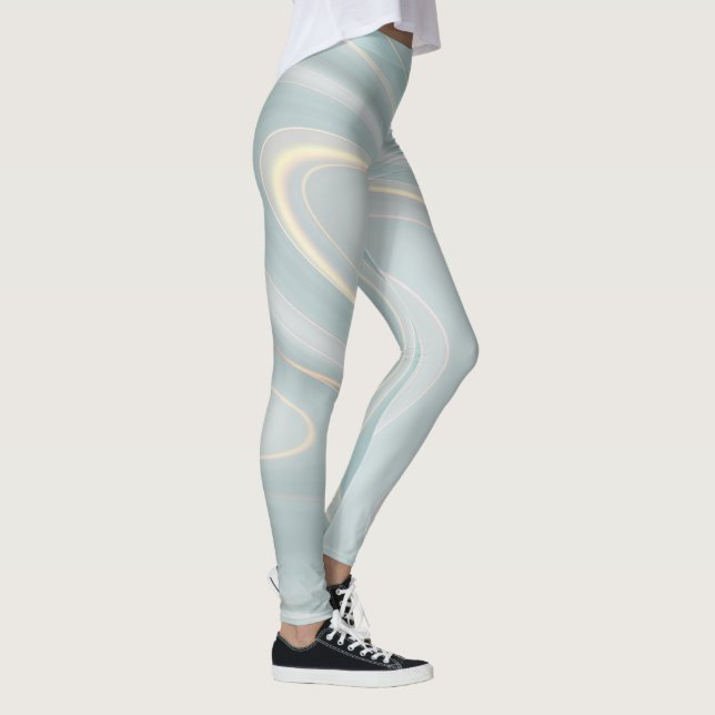 Leggings com Estampa de Mármore (Direita)