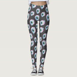 Leggings com Estampa de Olho Pastel Gótico Doce