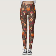 Leggings com Estampa de Outono