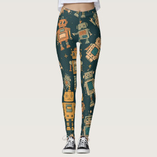 Leggings com Estampa de Robô – Presente para Joven