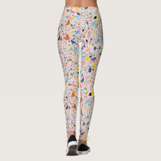 Leggings com Estampa de Terrazzo – Edição Artístic