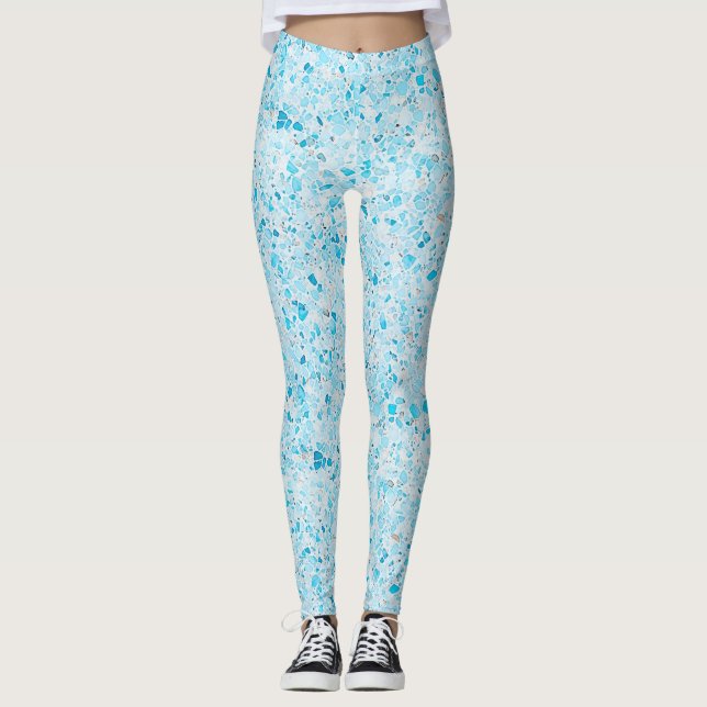 Leggings com Estampa de Terrazzo – Estilo Moderno (Frente)
