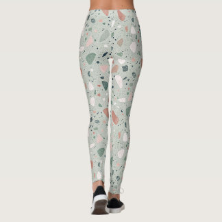 Leggings com Estampa de Terrazzo – Modelo Athleisu