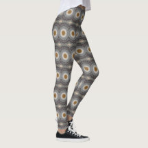 Leggings com Faixa de Folclore Petrificado