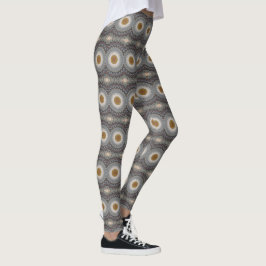 Leggings com Faixa de Folclore Petrificado