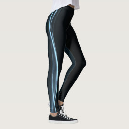 Leggings com Faixa de Laser Azul