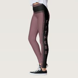 Leggings com Faixa Lateral e Texto Fitness - Escol